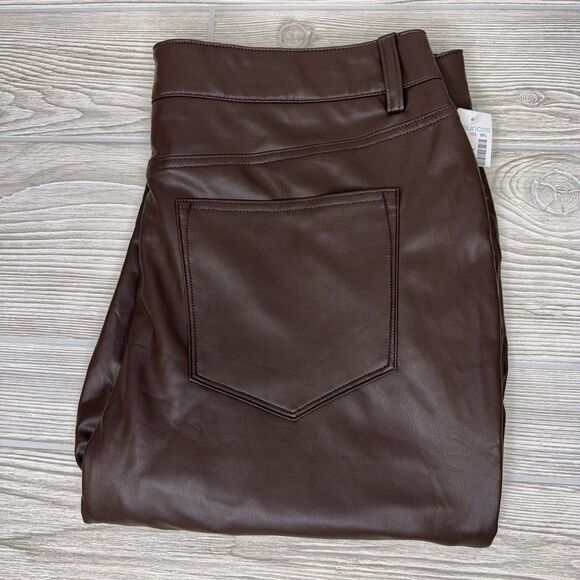 Maurices RTV Perfect Faux Leather Skinny High Rise Pant Women's 16 Reg Brown NWT - Picture 14 of 14